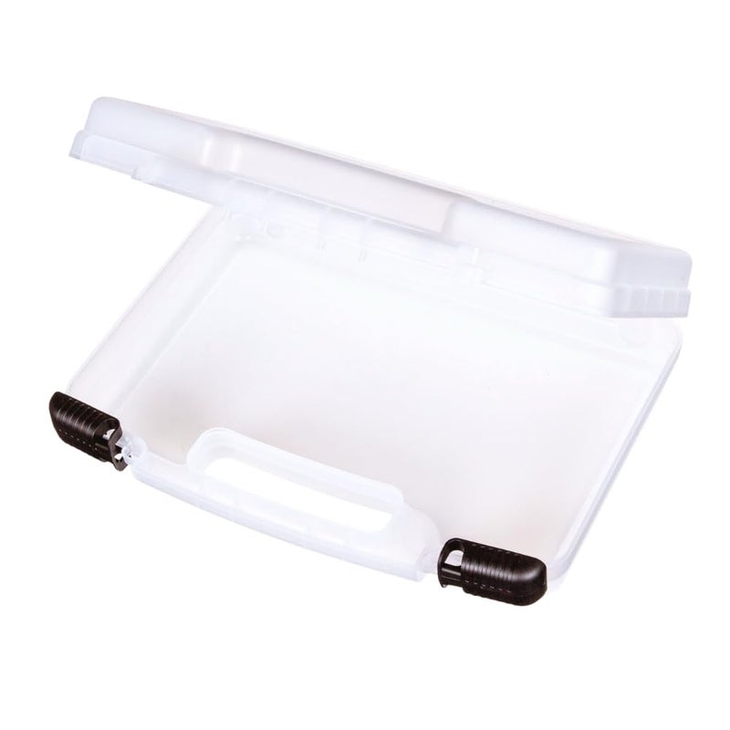 ArtBin 6977AB 12 inch Quick View Deep Base Carrying Case, Portable Art & Craft Organizer with Handle, [1] Plastic Storage Case, Translucent - Image 2